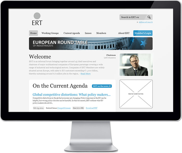 ERT Redesign Website & Integration Portal - Homepage
