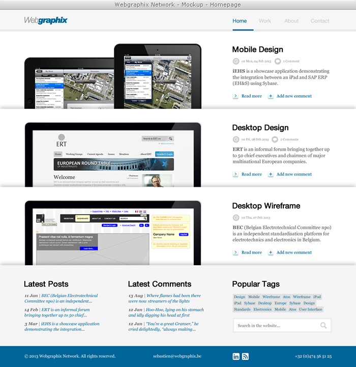 Webgraphix Network - Mockup - Homepage Webgraphix Network - Mockup - Homepage